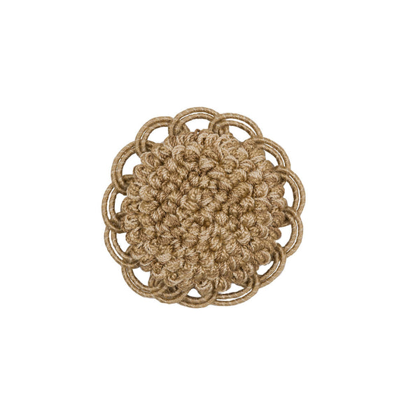 Coeur Rosette - Straw Beige By Brunschwig & Fils | Le Coeur Passementerie |  Trim Button/Frogs/Rosettes