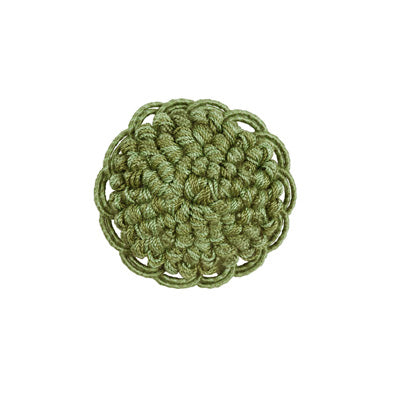 Coeur Rosette - Leaf Green By Brunschwig & Fils | Le Coeur Passementerie |  Trim Button/Frogs/Rosettes
