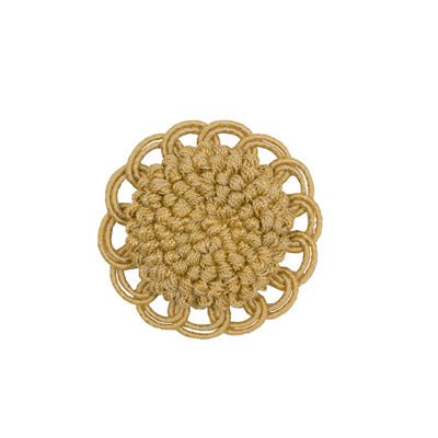 Samples and Purchasing available for Coeur Rosette - Soleil Yellow By Brunschwig & Fils | Le Coeur Passementerie |  Trim Button/Frogs/Rosettes at Designer Wallcoverings and Fabrics