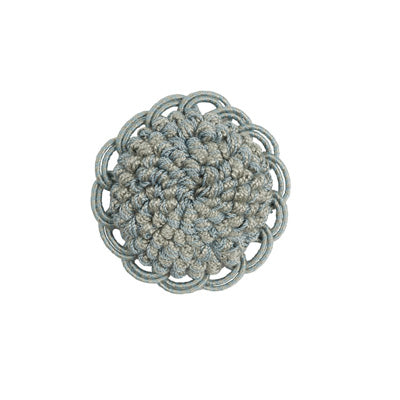Samples and Purchasing available for Coeur Rosette - Azure Light Blue By Brunschwig & Fils | Le Coeur Passementerie |  Trim Button/Frogs/Rosettes at Designer Wallcoverings and Fabrics