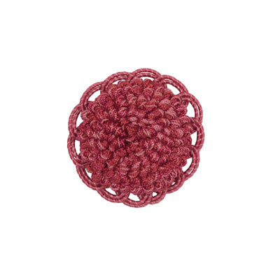 Samples and Purchasing available for Coeur Rosette - Raspberry Burgundy/Red By Brunschwig & Fils | Le Coeur Passementerie |  Trim Button/Frogs/Rosettes at Designer Wallcoverings and Fabrics