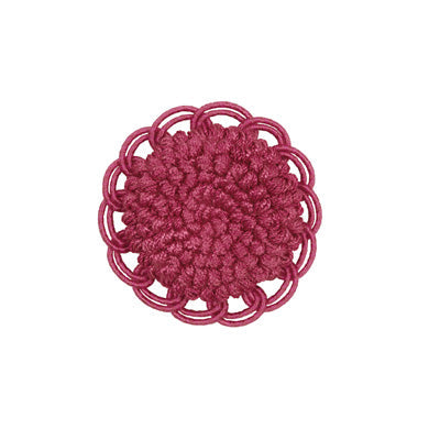 Coeur Rosette - Fuchsia Burgundy/Red By Brunschwig & Fils | Le Coeur Passementerie |  Trim Button/Frogs/Rosettes