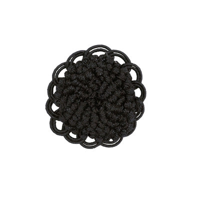 Samples and Purchasing available for Coeur Rosette - Black Black By Brunschwig & Fils | Le Coeur Passementerie |  Trim Button/Frogs/Rosettes at Designer Wallcoverings and Fabrics