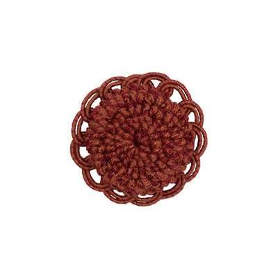 Samples and Purchasing available for Coeur Rosette - Brick Burgundy/Red By Brunschwig & Fils | Le Coeur Passementerie |  Trim Button/Frogs/Rosettes at Designer Wallcoverings and Fabrics