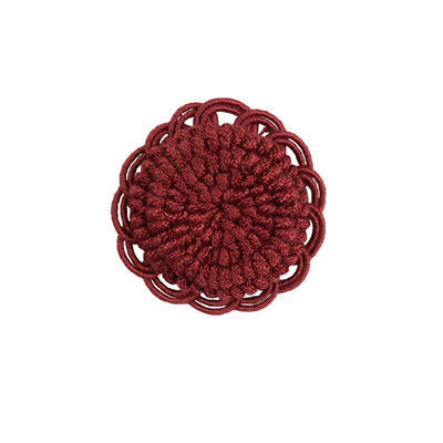 Samples and Purchasing available for Coeur Rosette - Ruby Burgundy/Red By Brunschwig & Fils | Le Coeur Passementerie |  Trim Button/Frogs/Rosettes at Designer Wallcoverings and Fabrics