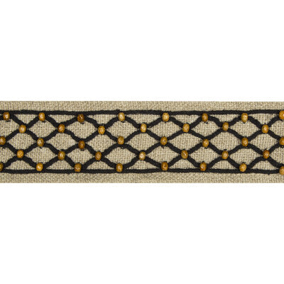 Samples and Purchasing available for Le Boise Tape - Black Black By Brunschwig & Fils | Les Ensembliers |  Trim Braid / Tape at Designer Wallcoverings and Fabrics