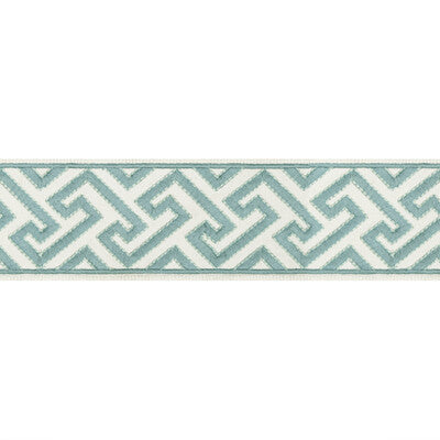 Samples and Purchasing available for Sanchi Tape - Aqua Turquoise By Brunschwig & Fils | Treillis Passementerie |  Trim Braid / Tape at Designer Wallcoverings and Fabrics
