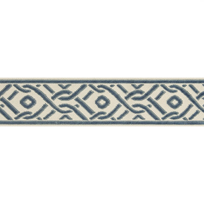 Samples and Purchasing available for Pailou Tape - Blue Blue By Brunschwig & Fils | Treillis Passementerie |  Trim Braid / Tape at Designer Wallcoverings and Fabrics