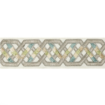 Samples and Purchasing available for Loriyan Tape - Grey Multi By Brunschwig & Fils | Treillis Passementerie |  Trim Braid / Tape at Designer Wallcoverings and Fabrics