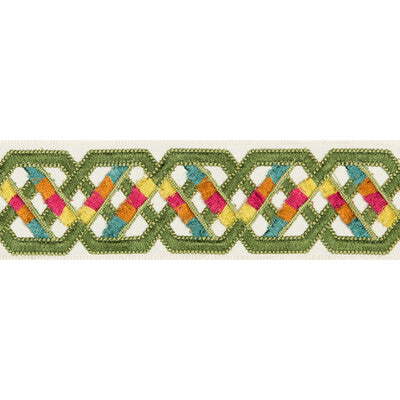 Samples and Purchasing available for Loriyan Tape - Fiesta Green By Brunschwig & Fils | Treillis Passementerie |  Trim Braid / Tape at Designer Wallcoverings and Fabrics