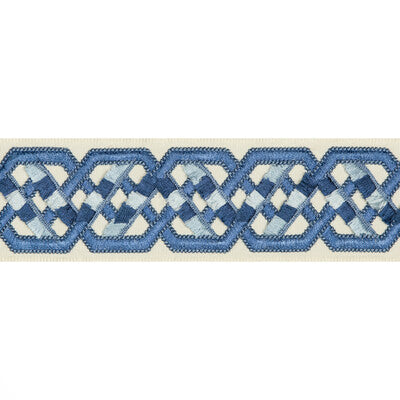 Samples and Purchasing available for Loriyan Tape - Delft Blue By Brunschwig & Fils | Treillis Passementerie |  Trim Braid / Tape at Designer Wallcoverings and Fabrics