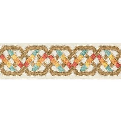 Loriyan Tape - Jewel Multi By Brunschwig & Fils | Treillis Passementerie |  Trim Braid / Tape