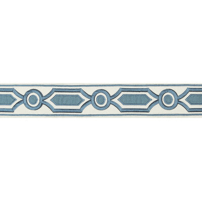 Samples and Purchasing available for Ganden Tape - Blue Blue By Brunschwig & Fils | Treillis Passementerie |  Trim Braid / Tape at Designer Wallcoverings and Fabrics