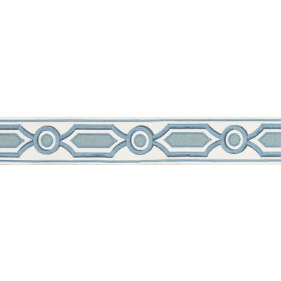 Samples and Purchasing available for Ganden Tape - Delft Blue By Brunschwig & Fils | Treillis Passementerie |  Trim Braid / Tape at Designer Wallcoverings and Fabrics