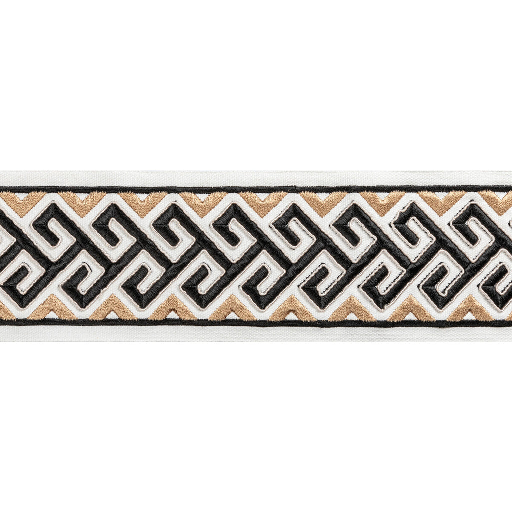 Samples and Purchasing available for Audette Tape - Onyx Black By Brunschwig & Fils | Treillis Passementerie Ii |  Trim Tapes at Designer Wallcoverings and Fabrics