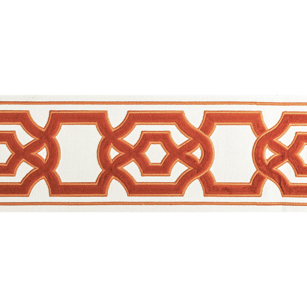 Samples and Purchasing available for Cerise Tape - Spice Orange By Brunschwig & Fils | Treillis Passementerie Ii |  Trim Tapes at Designer Wallcoverings and Fabrics