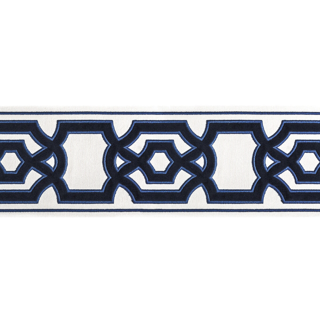 Samples and Purchasing available for Cerise Tape - Navy Dark Blue By Brunschwig & Fils | Treillis Passementerie Ii |  Trim Tapes at Designer Wallcoverings and Fabrics