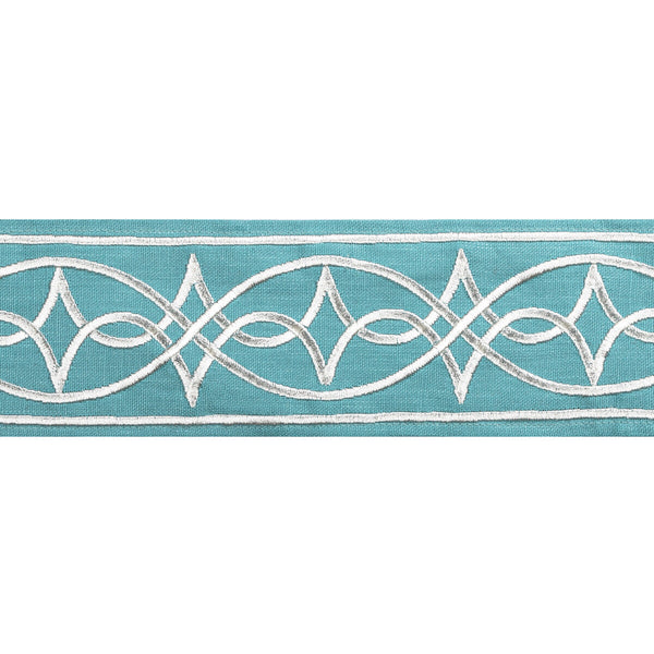 Anaelle Tape - Aqua Turquoise By Brunschwig & Fils | Treillis Passementerie Ii |  Trim Tapes