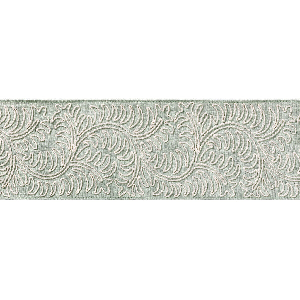 Samples and Purchasing available for Sirine Tape - Mist Turquoise By Brunschwig & Fils | Treillis Passementerie Ii |  Trim Tapes at Designer Wallcoverings and Fabrics