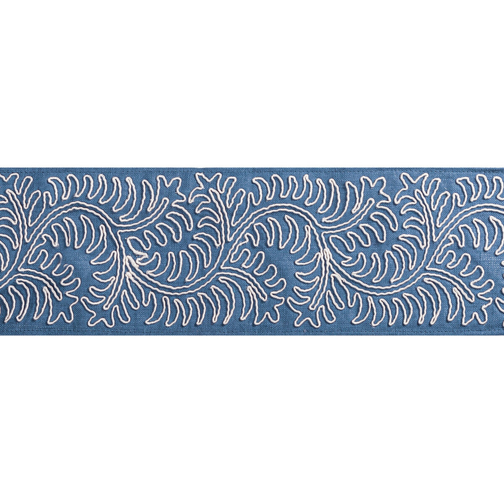 Samples and Purchasing available for Sirine Tape - Blue Blue By Brunschwig & Fils | Treillis Passementerie Ii |  Trim Tapes at Designer Wallcoverings and Fabrics