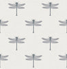 Malibu Catalina  Wallpaper - Coastal Animal Print - Off-White, Black, and Metallic Silver | Malibu Wallpaper