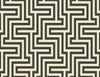 Malibu Geometric Wallpaper Coastal -  Black and Off-White | Malibu Wallpaper
