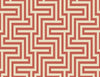 Malibu Geometric Wallpaper Coastal - Rust Orange and Off-White | Malibu Wallpaper