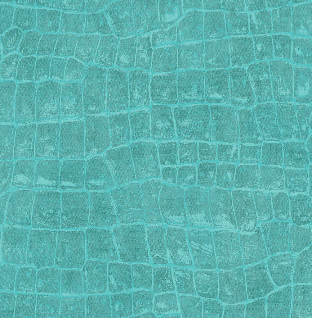 Malibu Curacao Wallpaper - Coastal Animal Print - Aqua Blue | Malibu Wallpaper