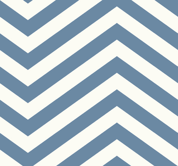 Malibu Jamaica Chevron Wallpaper - Coastal Chevron - Teal and White | Malibu Wallpaper