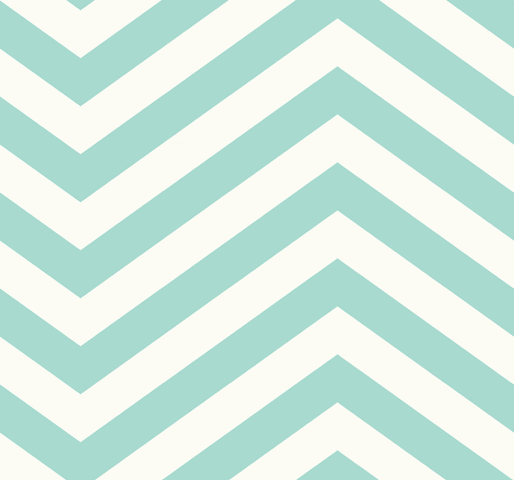 Malibu Jamaica Chevron Wallpaper - Coastal Chevron - Mist Green and Off-White | Malibu Wallpaper