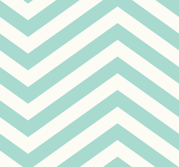 Malibu Jamaica Chevron Wallpaper - Coastal Chevron - Mist Green and Off-White | Malibu Wallpaper