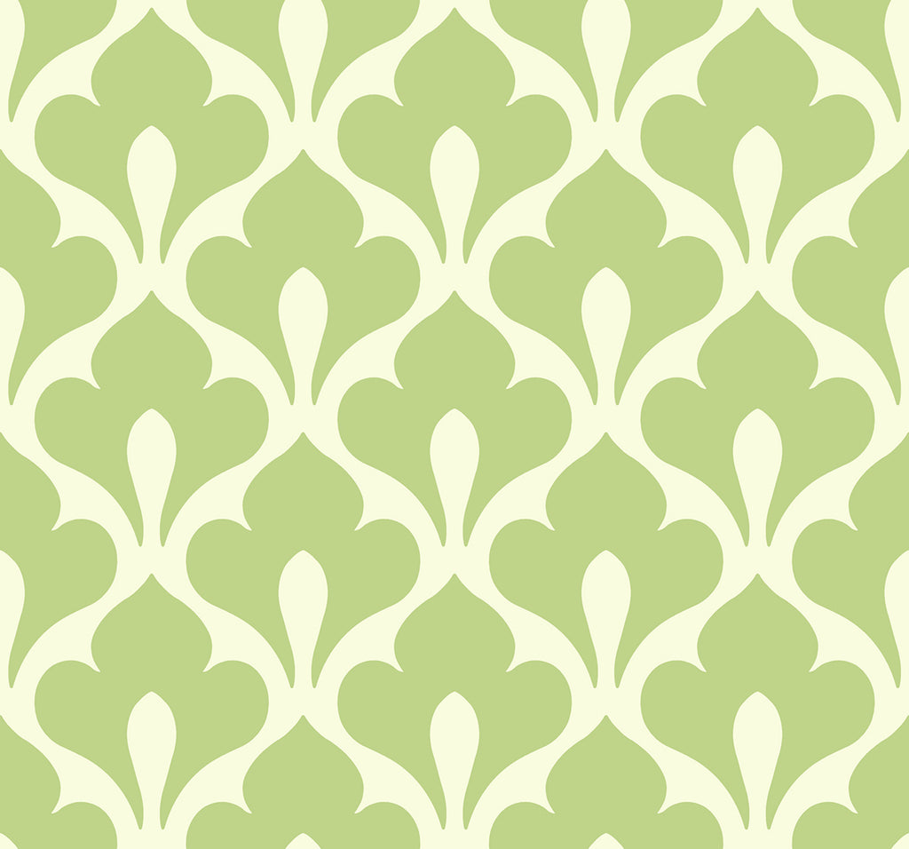 Malibu Grenada Wallpaper - Coastal Geometric - Lime Green and White | Malibu Wallpaper