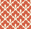 Malibu Grenada Wallpaper - Coastal Geometric - Portland Orange and Off-White | Malibu Wallpaper