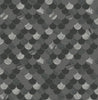 Malibu Catalina Scales Wallpaper - Coastal Animal Print - Black, Ocean Blue, Gray, and Metallic Silver | Malibu Wallpaper