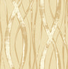 Malibu Barbados Wallpaper - Coastal Abstract - Metallic Gold, Oat, and Off-White | Malibu Wallpaper