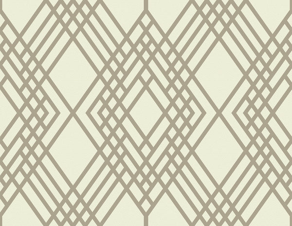 Cayman Coastal Geometric Beige and Off-White | Architectural Wallcoverings