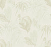 Malibu Dominica Wallpaper - Coastal Botanical - Metallic Gold, Off-White, and Light Tan | Malibu Wallpaper
