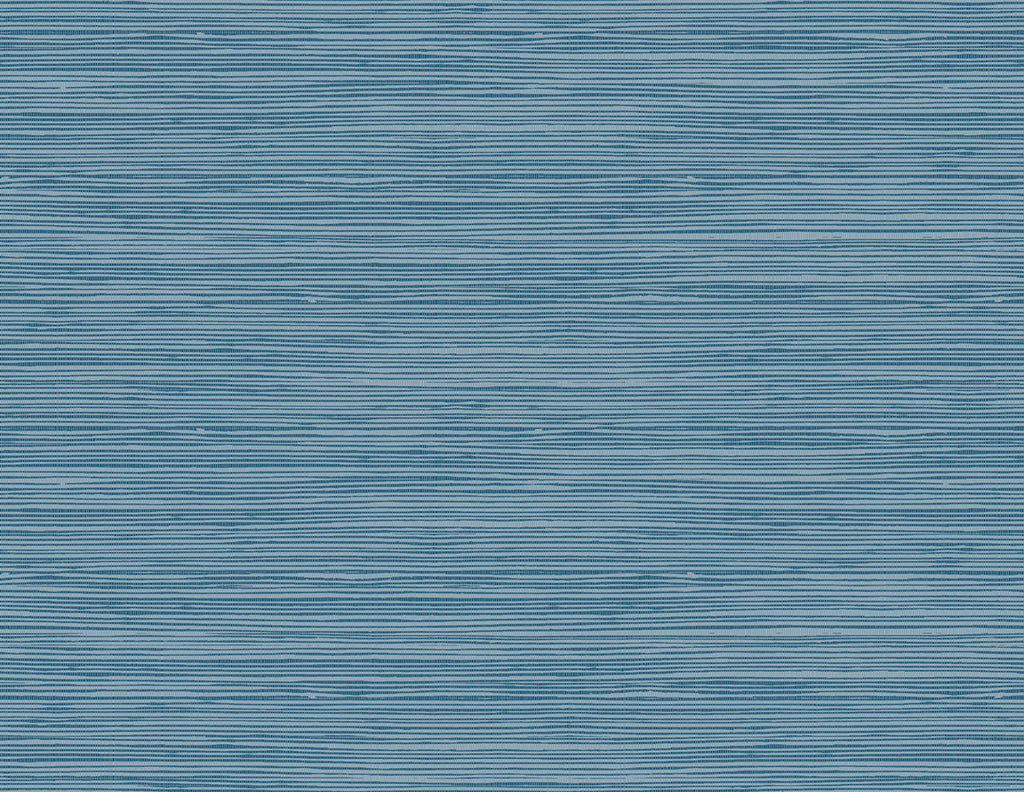 Malibu Jamaica Grass Wallpaper - Coastal Faux Grasscloth - Prussian Blue | Malibu Wallpaper