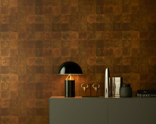 Illuminate Copper - Dark Brown Commercial Wallcovering | Koroseal