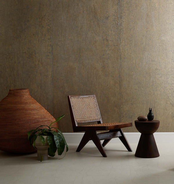Ruche Gold - Olive Commercial Wallcovering | Koroseal