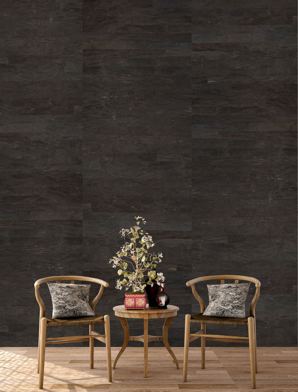 Wash Cork Deep Brown - Dark Brown Commercial Wallcovering | Koroseal