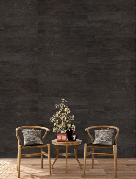 Color-Wash Cork Natural Wallpaper Deep Brown Wallpaper | Koroseal