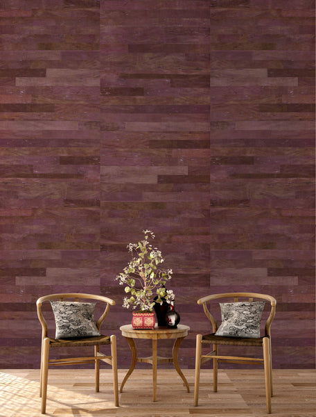 Color-Wash Cork Natural Wallpaper Burgundy Wallpaper | Koroseal