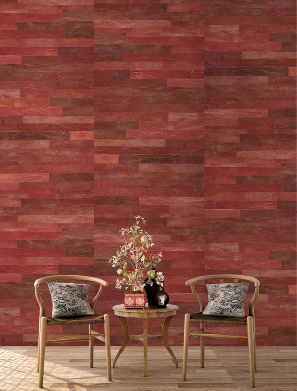 Wash Cork Red - Dark Red Commercial Wallcovering | Koroseal