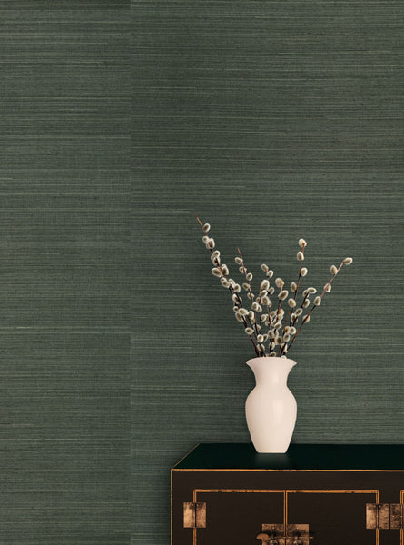Kilika Natural Wallpaper Deep Green Wallpaper | Koroseal