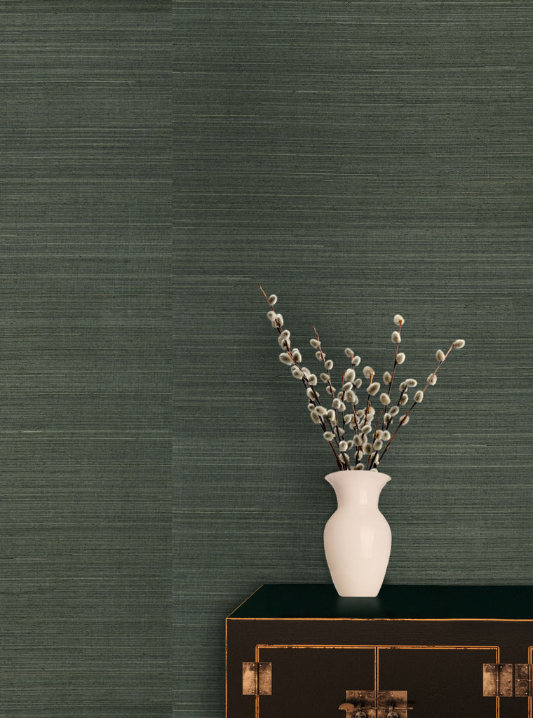 Kilika Natural Wallpaper Deep Green Wallpaper | Koroseal