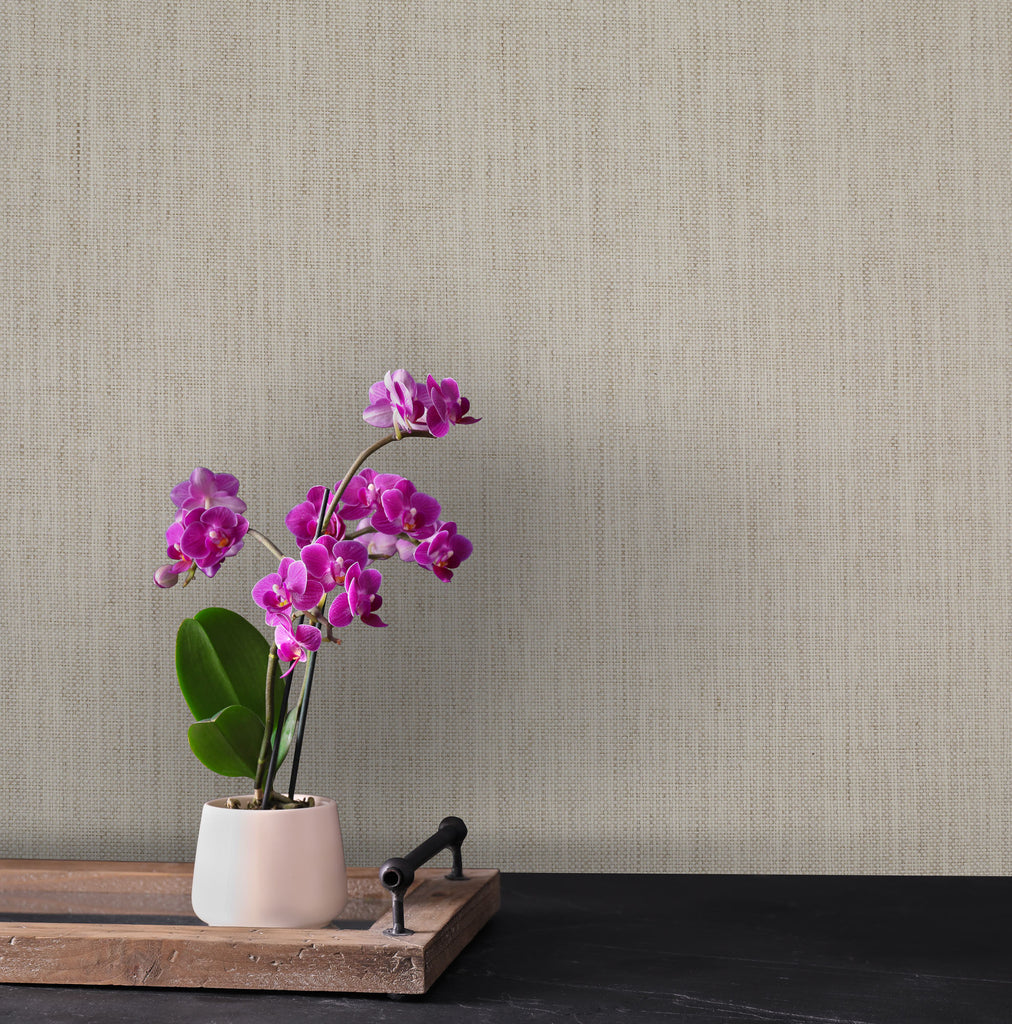 Dapper Paper Weave Natural Wallpaper Cream Wallpaper | Koroseal