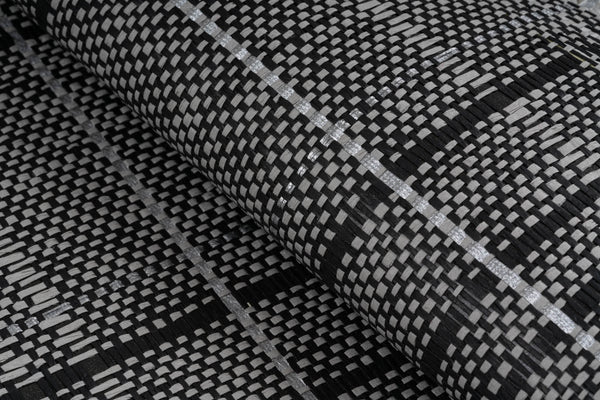 Pulp and Plaid Grey - Gray Commercial Wallcovering | Koroseal
