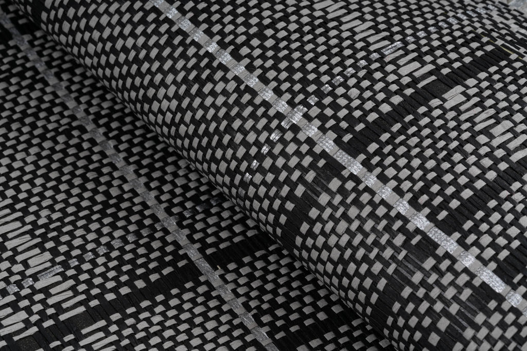 Pulp and Plaid Natural Wallpaper Grey Wallpaper | Koroseal