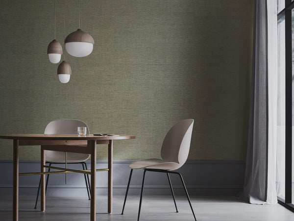 Cyrus Weave Linen Natural - Gold Commercial Wallcovering | Koroseal